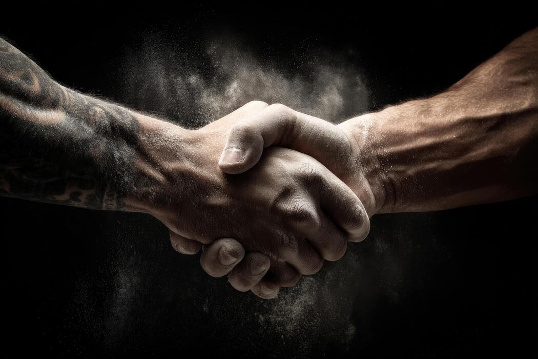 Professionals handshaking a agreement