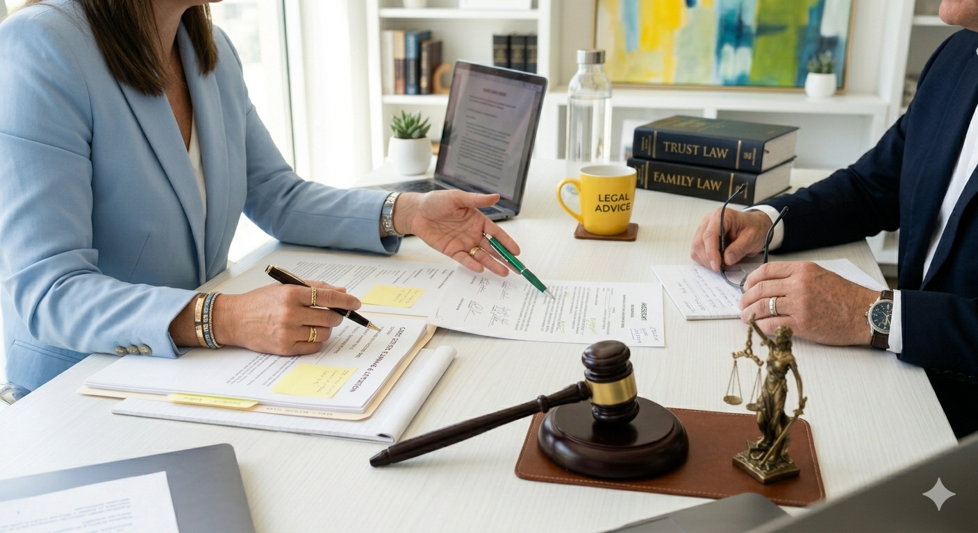 A legal support discussion showing guidance being provided to a community member